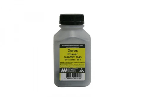 Тонер Xerox Phaser 3010/WC 3045, 60 гр/банка, черный, Hi-Black