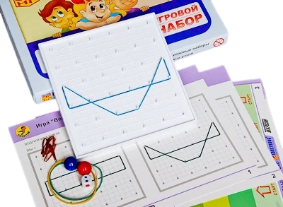 Игровой набор, <Геопланшет 6х6> с комплектом карточек, 4+
